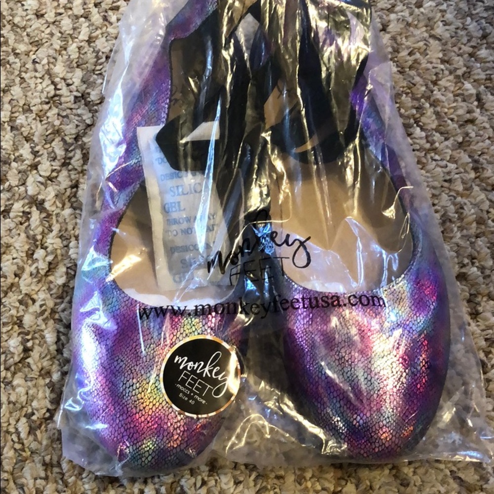Mermaid ballet flats iridescent purple